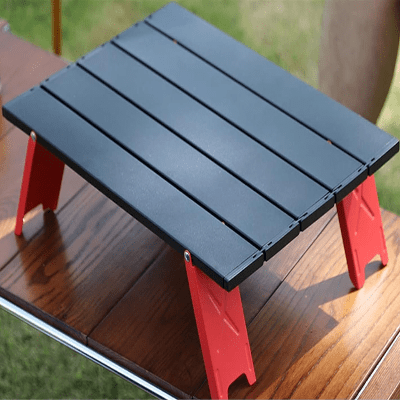 Table de jardin - MiniCampingTable™ - Noir et Rouge